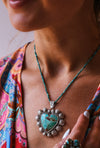 Turquoise Statement Heart Necklace