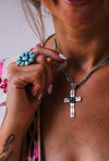 Turquoise Blossom Heart Ring 7.3/4