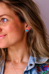 Turquoise Heart Studs