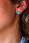 Turquoise Heart Studs