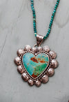 Turquoise Statement Heart Necklace