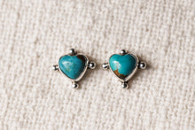  Turquoise Heart Studs