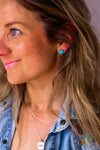 Turquoise Heart Studs