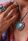 Turquoise Statement Heart Necklace