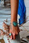 Turquoise Heart Cuff