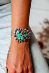 Turquoise Heart Cuff