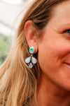 Turquoise & Moonstone Earrings