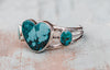 Turquoise Heart Cuff