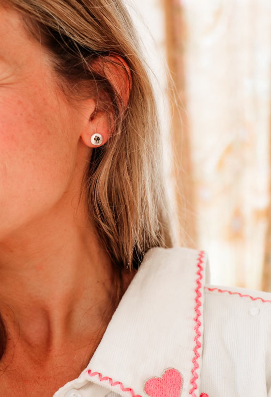 Stamped Silver Studs