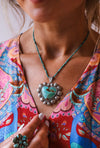 Turquoise Statement Heart Necklace
