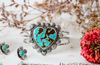 Turquoise Heart Cuff