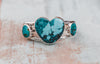 Turquoise Heart Cuff
