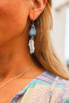 Opal Feather Earrings