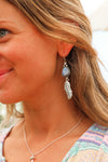 Opal Feather Earrings