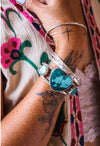Turquoise Heart Cuff