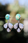 Turquoise & Moonstone Earrings