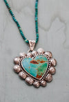 Turquoise Statement Heart Necklace