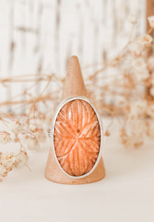  Peach Amazonite Ring