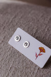 Stamped Silver Studs