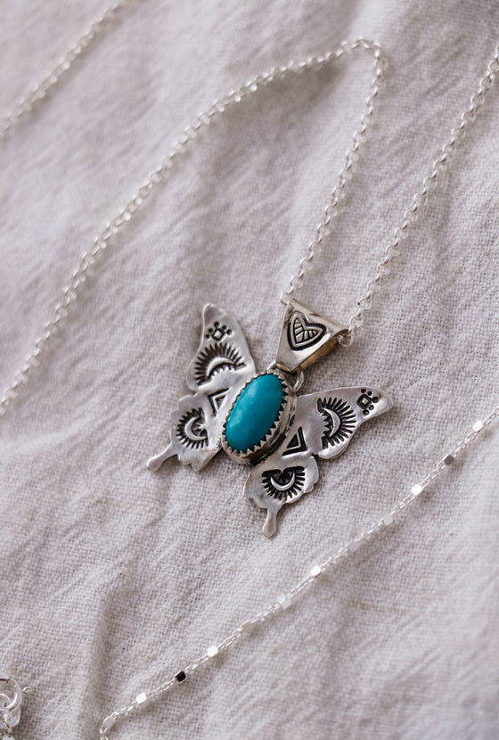 Turquoise Butterfly Necklace